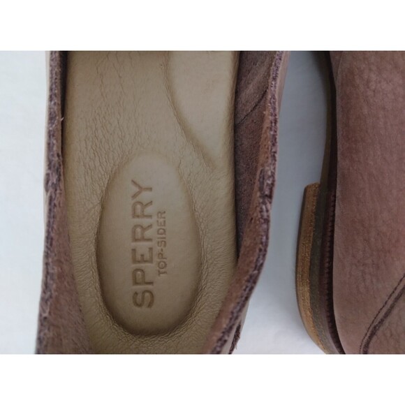 SPERRY Seaport Levy Brown Leather Memory-Foam Slip-On Loafers Womens Size 8.5 - Picture 8 of 10